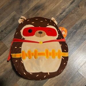 Squishmallow Brown and Red Hero Plush